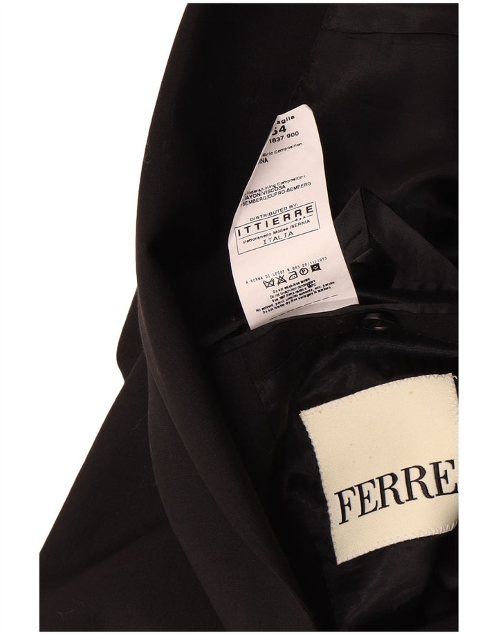 Ferre Herren-Blazer mit 2 Knöpfen, IT 54, 2XL, schwarze Wolle