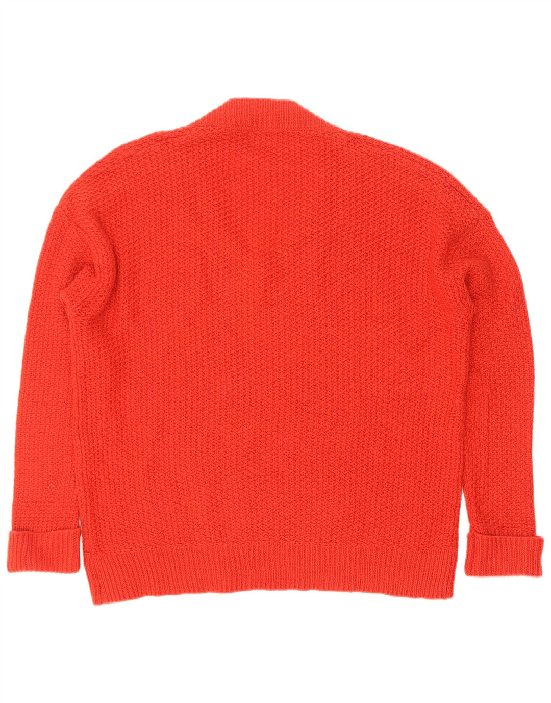 Zara Damen-Pullover, übergroß, V-Ausschnitt, Gr. 10, Größe S, Rot