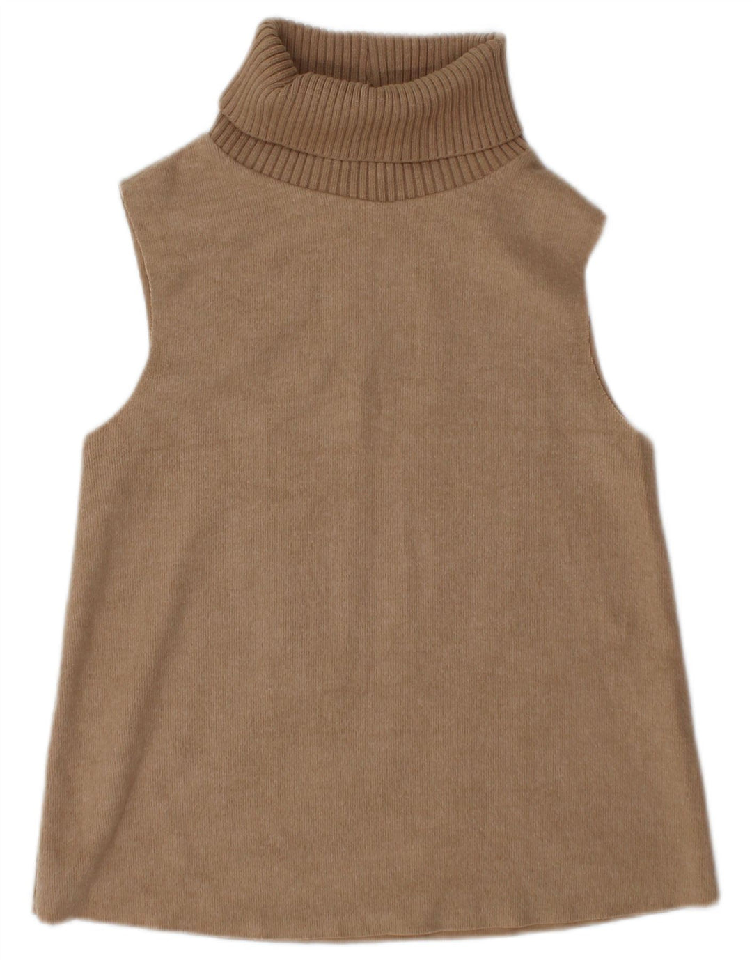 Zara Damen Weste Tank Top UK 10 Small Braune Baumwolle