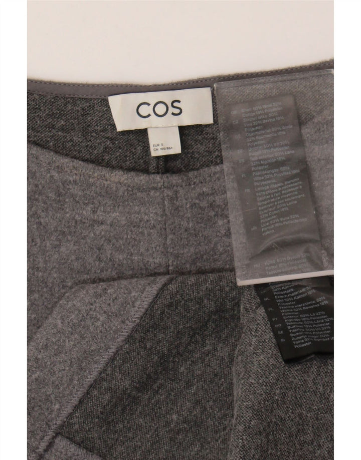 Cos Langarm-Pulloverkleid für Damen, UK 10, Größe S, graue Wolle