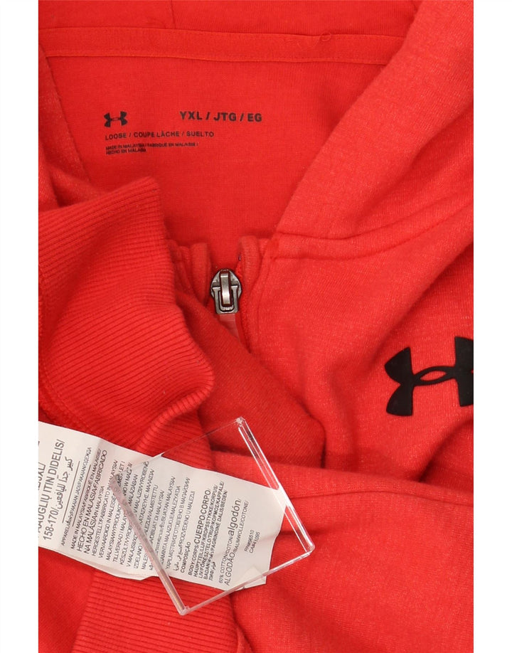 UNDER ARMOUR Kapuzenpullover für Jungen, 15–16 Jahre, XL, rote Baumwolle