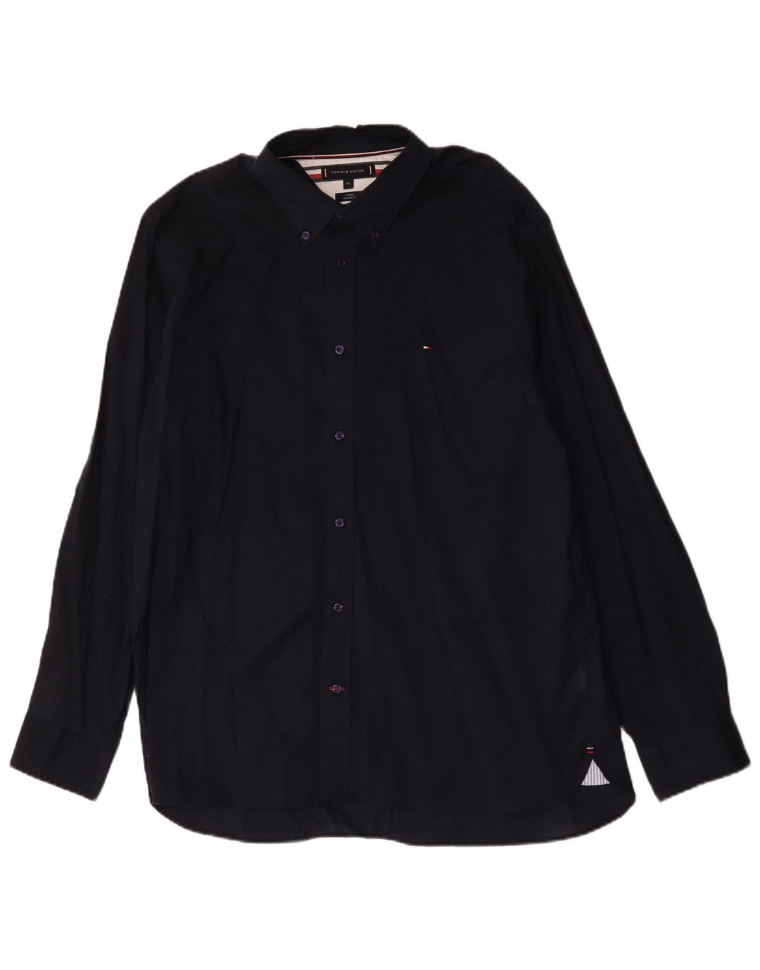 Tommy Hilfiger Herren-Hemd, reguläre Passform, 2XL, Marineblau, Baumwolle