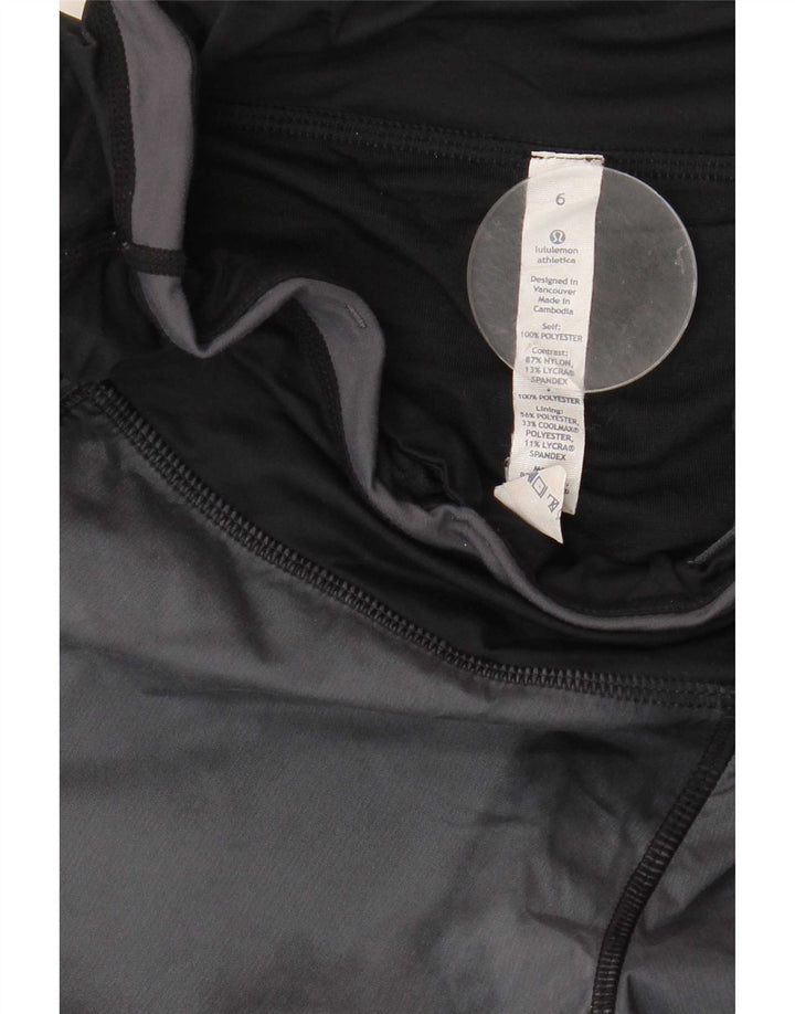 Lululemon Damen Sportshorts US 6 Mittelgraues Batik-Polyester