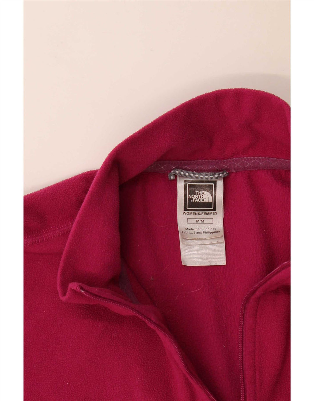 The North Face Damen-Fleecepullover mit Reißverschluss am Hals, UK 14, Mittelrosa, Polyester