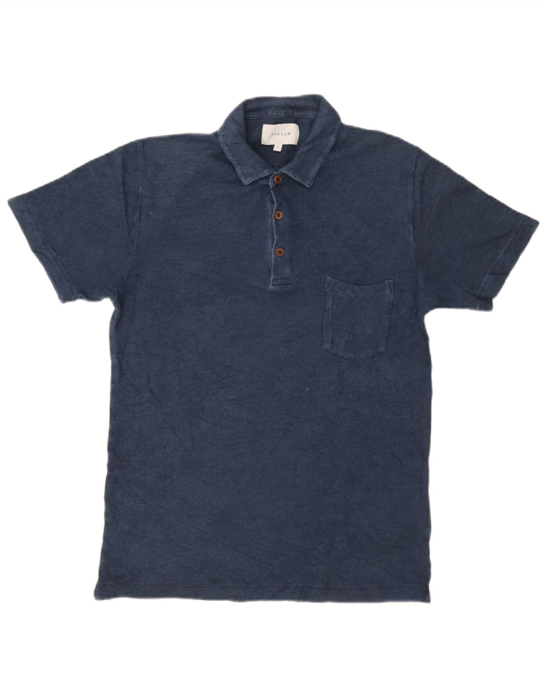 Jigsaw Herren-Poloshirt, klein, marineblau, Baumwolle