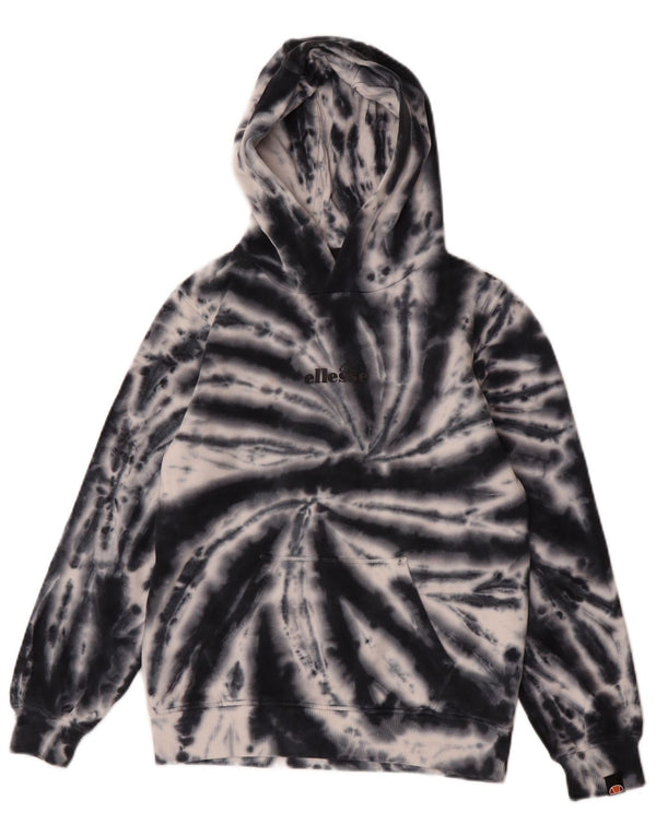 Ellesse Jungen-Pullover mit grafischem Kapuzenpullover, 10–11 Jahre, marineblaue Batik-Baumwolle