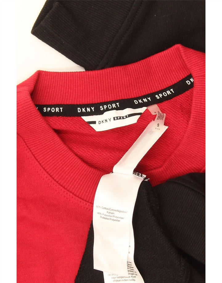 Dkny Womens Graphic Sweatshirt Pullover UK 10 Small Mehrfarbiger Farbblock
