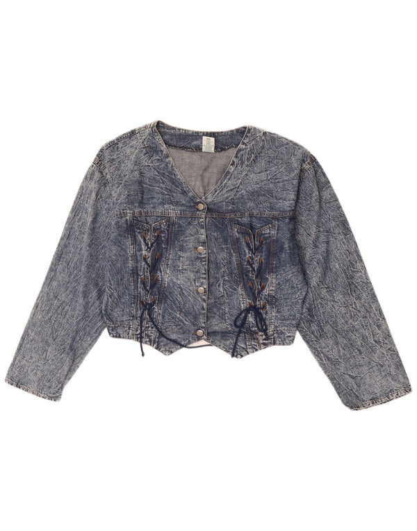 Canda Crop Jeansjacke für Mädchen, 15–16 Jahre, blaue Baumwolle