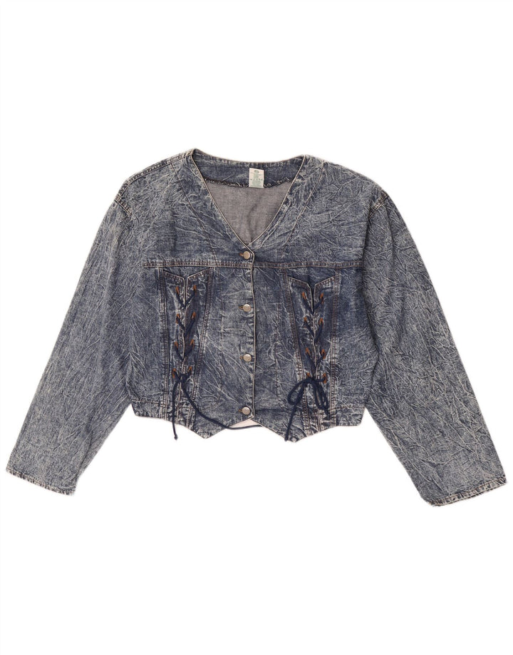 Canda Crop Jeansjacke für Mädchen, 15–16 Jahre, blaue Baumwolle