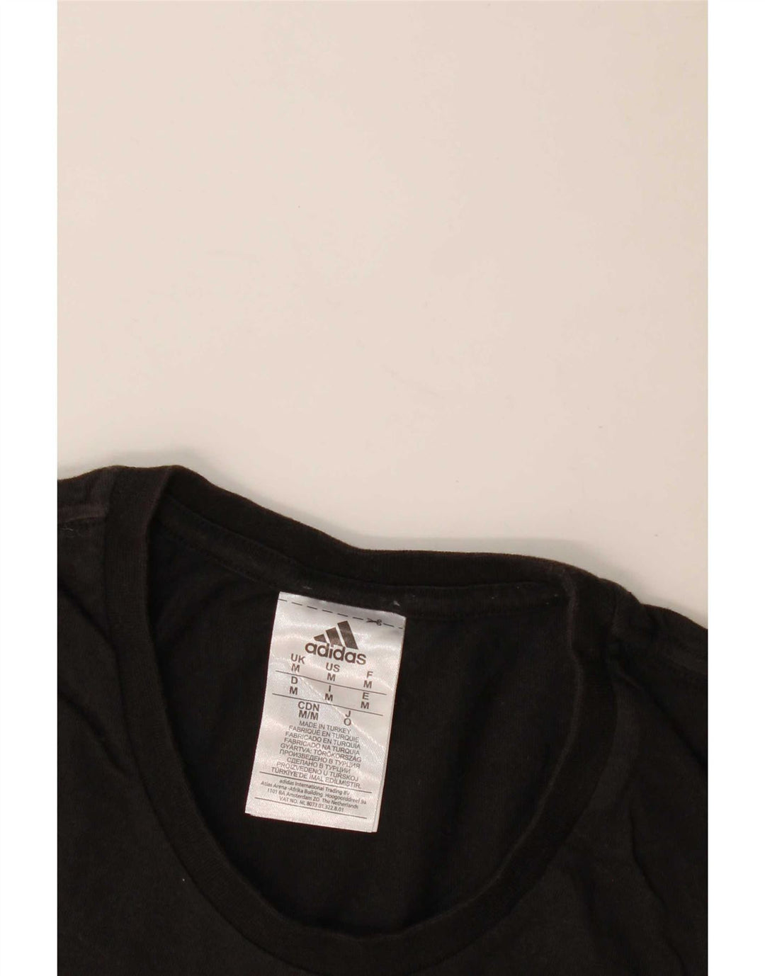 Adidas Herren Grafik T-Shirt Top Medium Schwarz Baumwolle