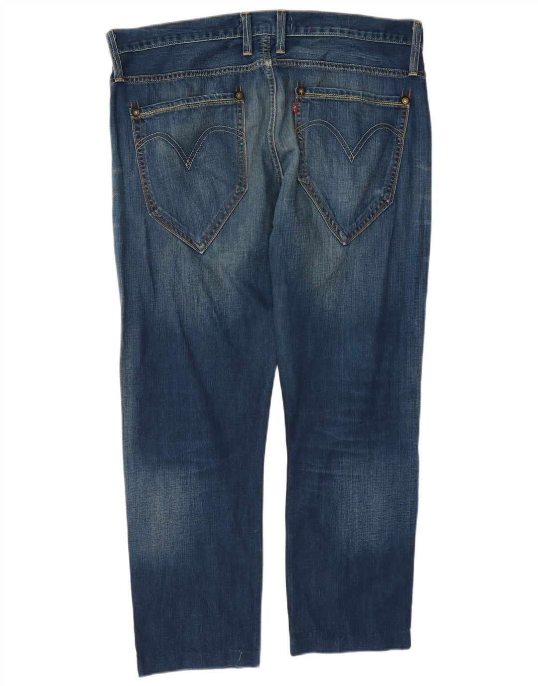 Levi's Herren 504 Straight Jeans W36 L27 Blaue Baumwolle