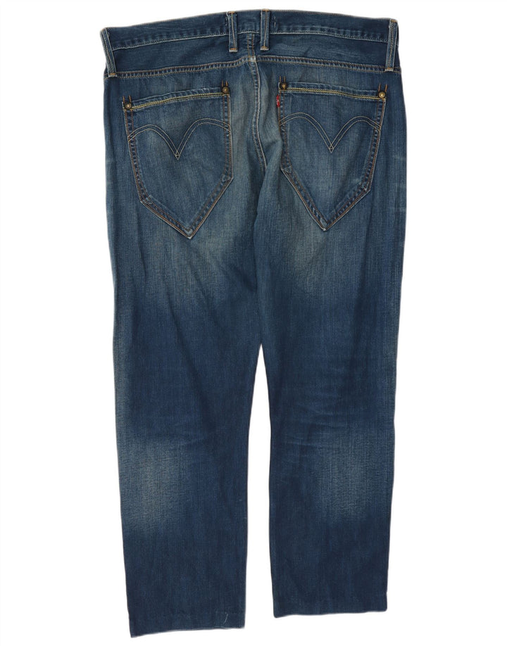 Levi's Herren 504 Straight Jeans W36 L27 Blaue Baumwolle
