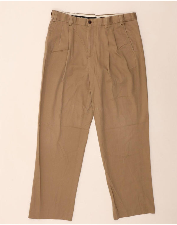 EDDIE BAUER Mens Pegged Chino Trousers W36 L31 Beige Cotton