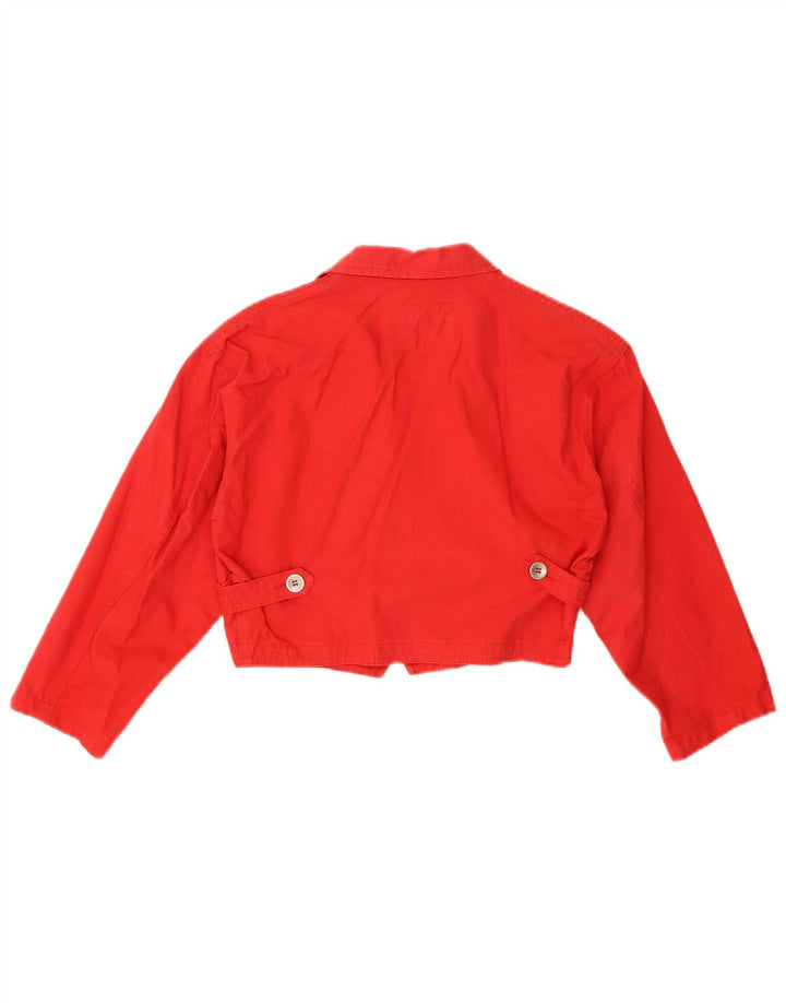 Carrera Womens Crop Double Breasted Blazer Jacke UK 10 Small Rot