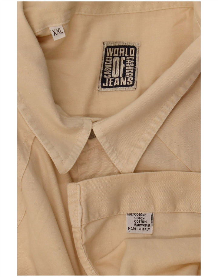 CASSUCI Herrenhemd 2XL Beige Baumwolle