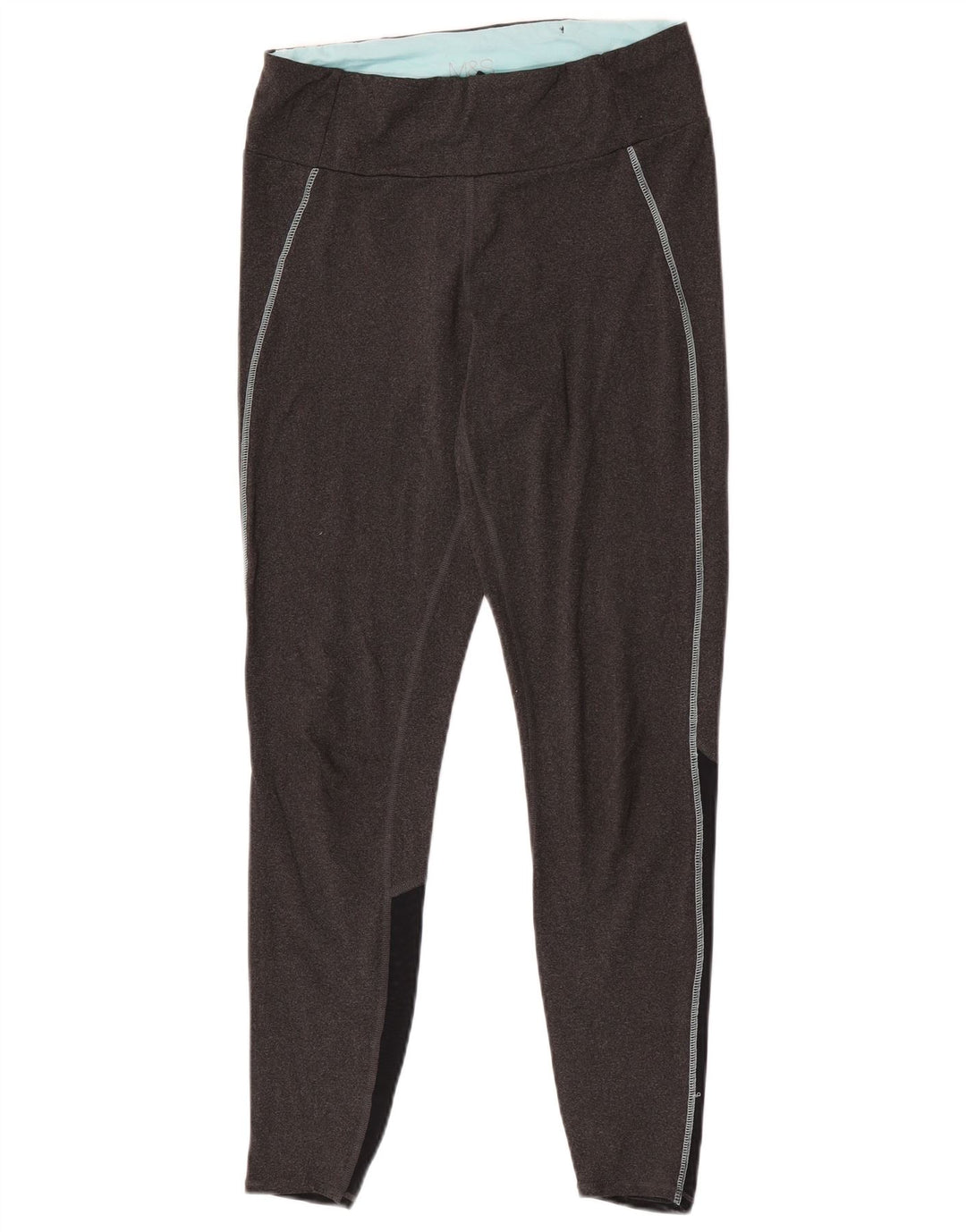 Marks & Spencer Damen Leggings UK 12 Mittelgraues Colourblock-Polyester