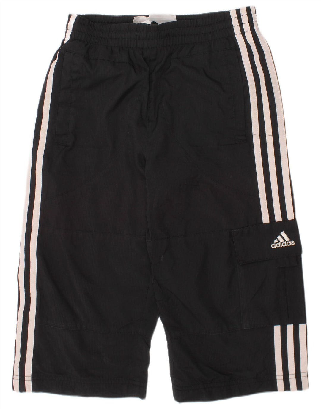 Adidas Jungen Bermuda Sportshorts 9–10 Jahre, schwarzes Polyester