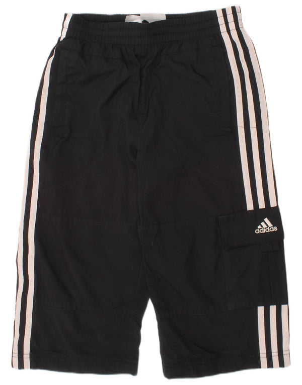 Adidas Jungen Bermuda Sportshorts 9–10 Jahre, schwarzes Polyester