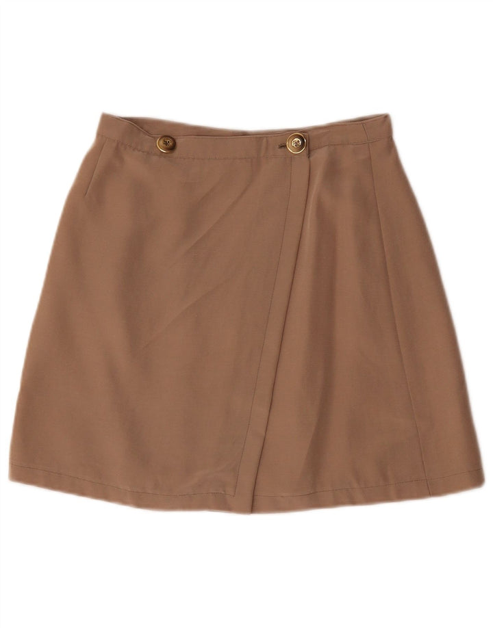 Vintage Damen Mini Wickelrock W26 Small Beige