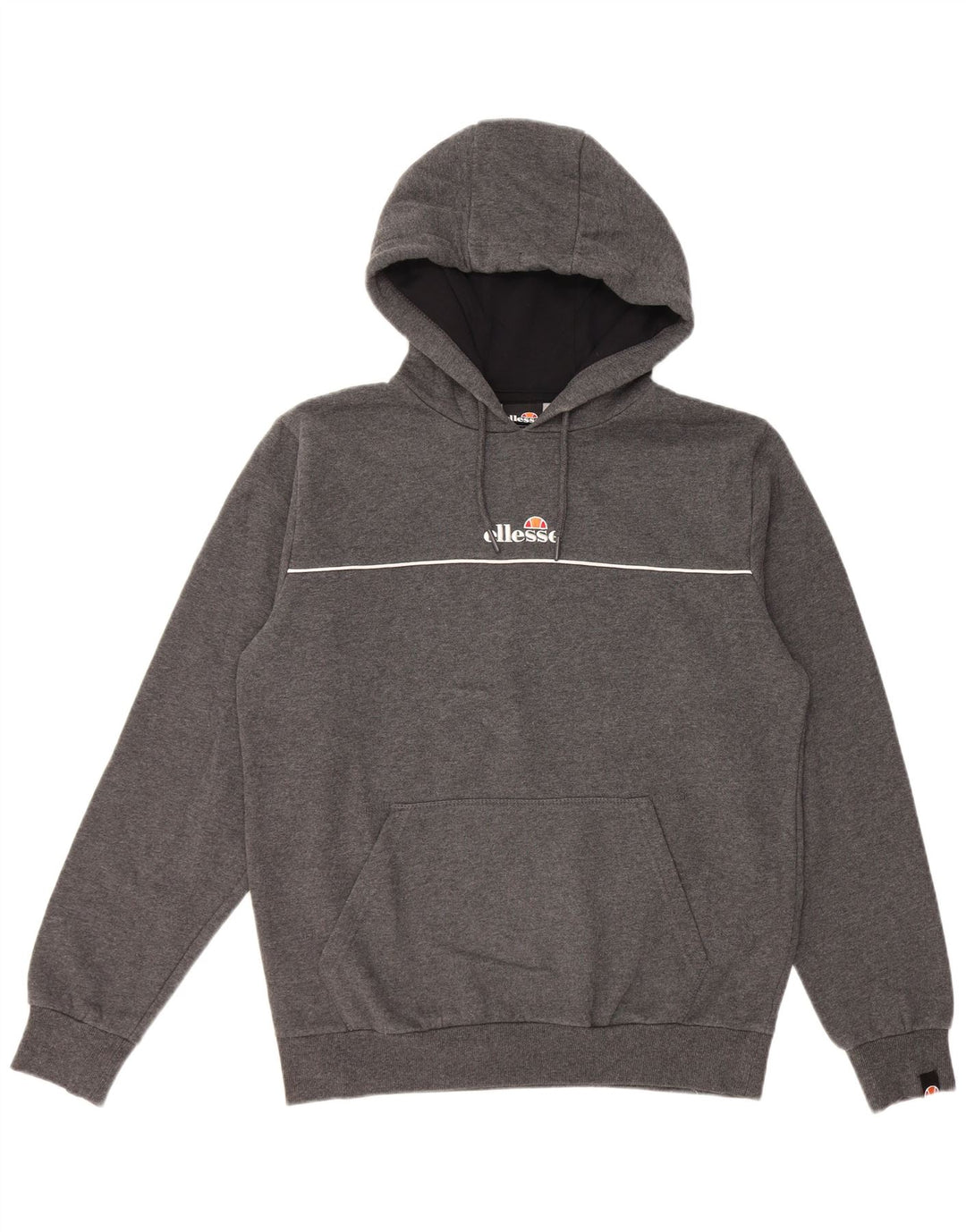 Ellesse Herren-Kapuzenpullover, groß, graue Baumwolle