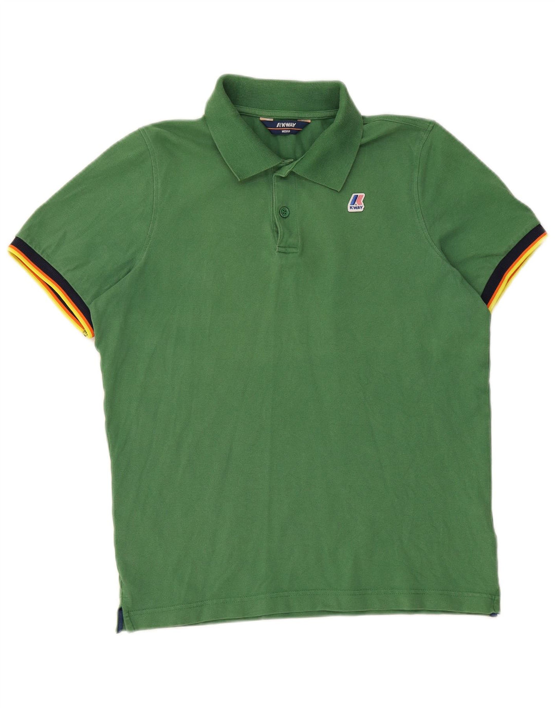 K-WAY Herren-Poloshirt aus mittelgrüner Baumwolle