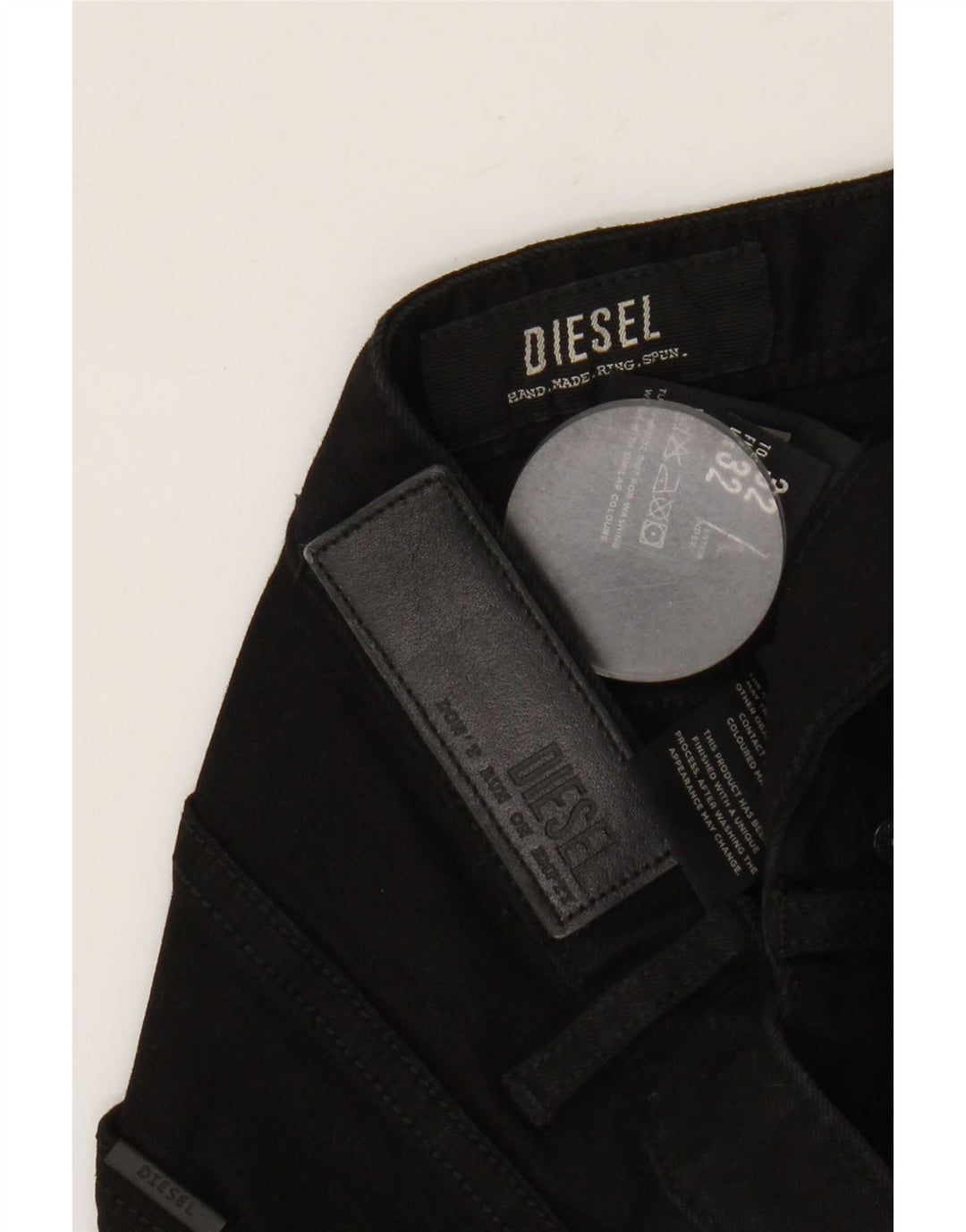 Diesel Herren Slim Jeans W32 L32 Schwarze Baumwolle