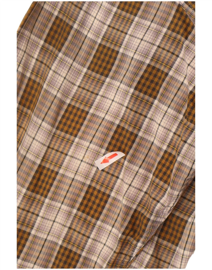 Wrangler Herren-Flanellhemd XL, braun kariert