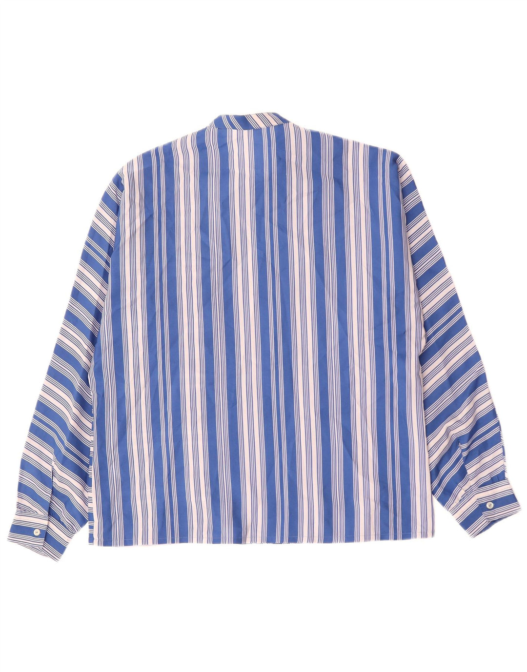 VINTAGE Damen Hemdbluse UK 18 XL Blau gestreift