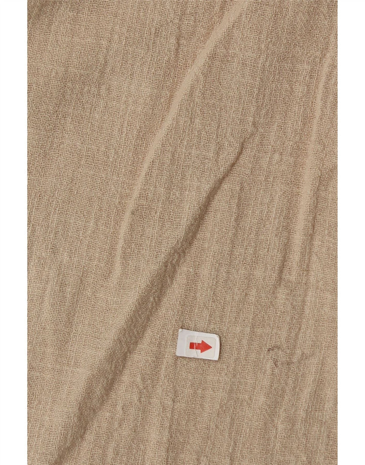 Zara Damen Übergroßes Hemd UK 6 XS Beige Baumwolle