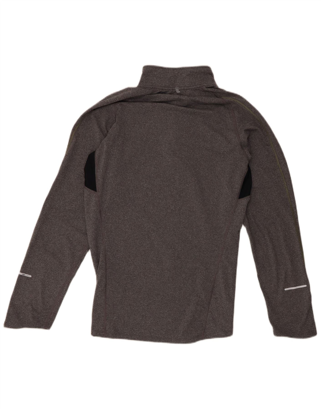 Nike Herren Dri Fit Pullover-Trainingsanzug mit Reißverschluss, Größe S, Grau, Farbblock