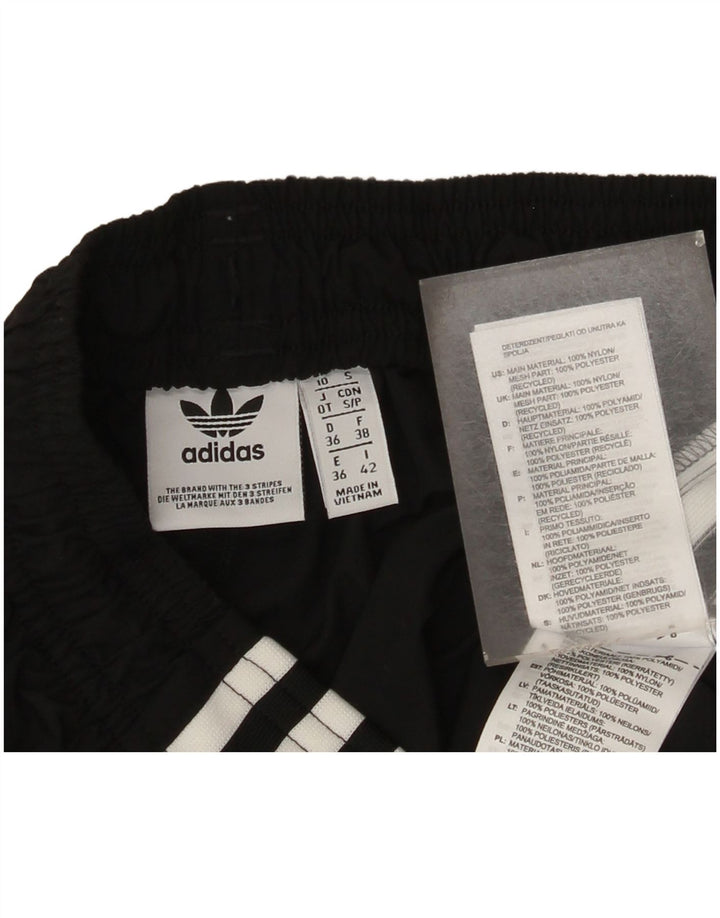 Adidas Damen Sportshorts UK 10 Small Schwarz Nylon