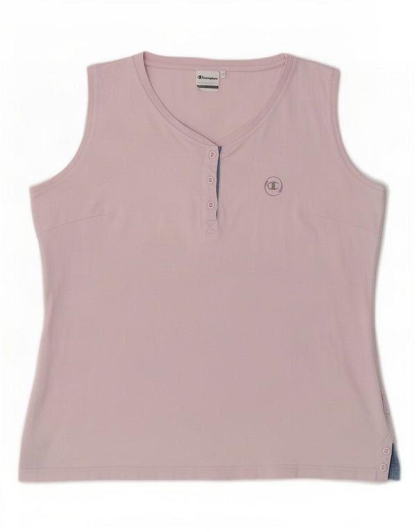 Champion Damen Comfort Fit Weste Top UK 18 XL Rosa Baumwolle