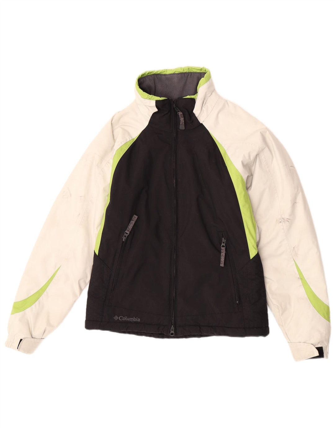 Columbia Damen-Skijacke in Übergröße, UK 10, Größe S, Schwarz, Colourblock-Nylon