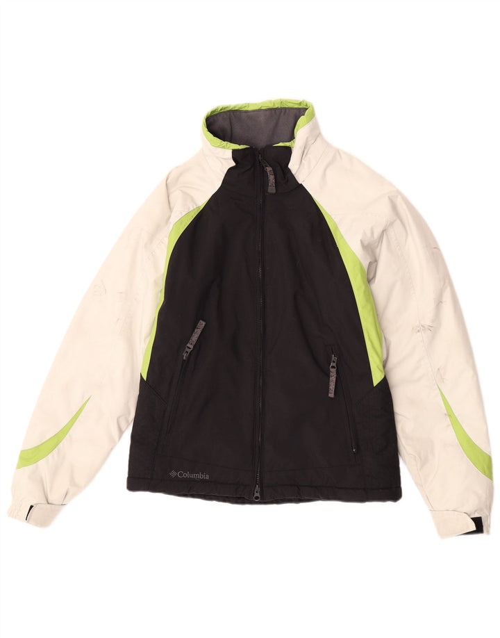 Columbia Damen-Skijacke in Übergröße, UK 10, Größe S, Schwarz, Colourblock-Nylon