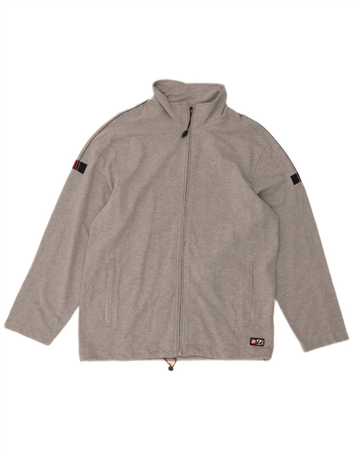 LOTTO Herren-Trainingsanzug-Topjacke, große graue Baumwolle