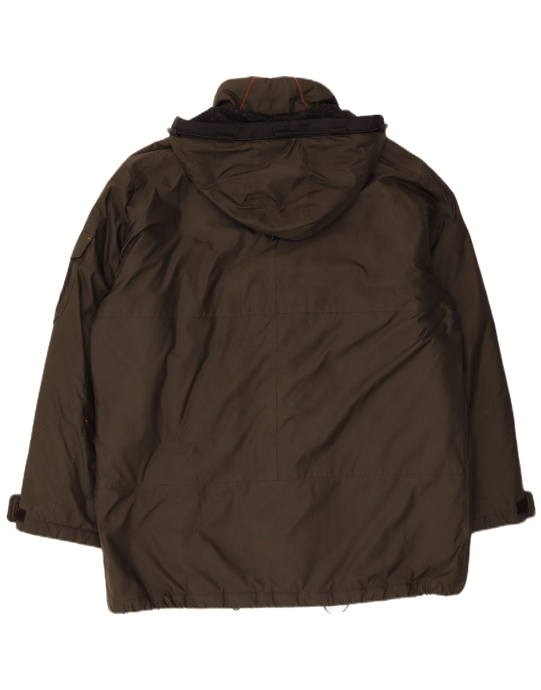 Bugatti Herren-Windbreakerjacke mit Kapuze, UK 42, XL, Khaki, Polyester