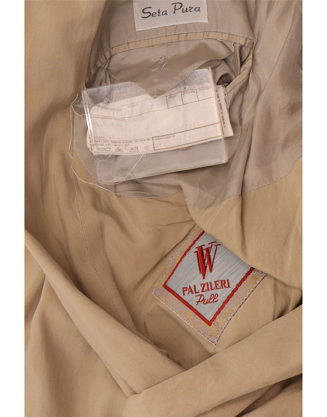 Pal Zileri Herren-Blazer, zweireihig, IT 50, Größe L, Beige, Seide