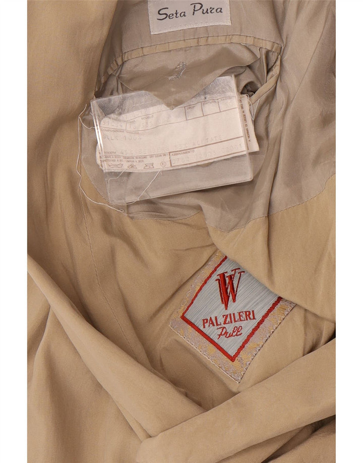 Pal Zileri Herren-Blazer, zweireihig, IT 50, Größe L, Beige, Seide