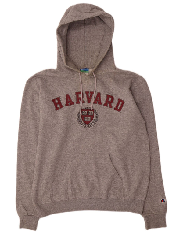 Champion Mens Harvard Graphic Regular Fit Hoodie Jumper Medium Grey