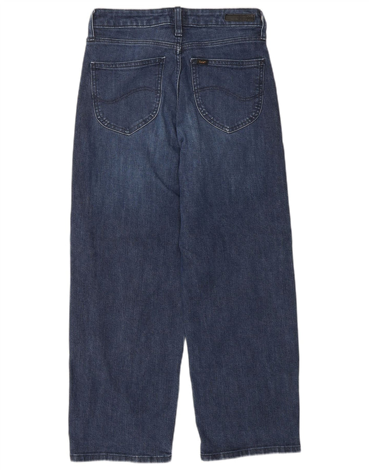 LEE Damen High Rise Crop Wide Leg Jeans W26 L25 Blaue Baumwolle