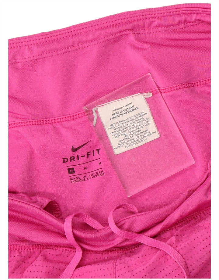 NIKE Damen Dri Fit Sport Shorts UK 14 Mittelrosa Polyester