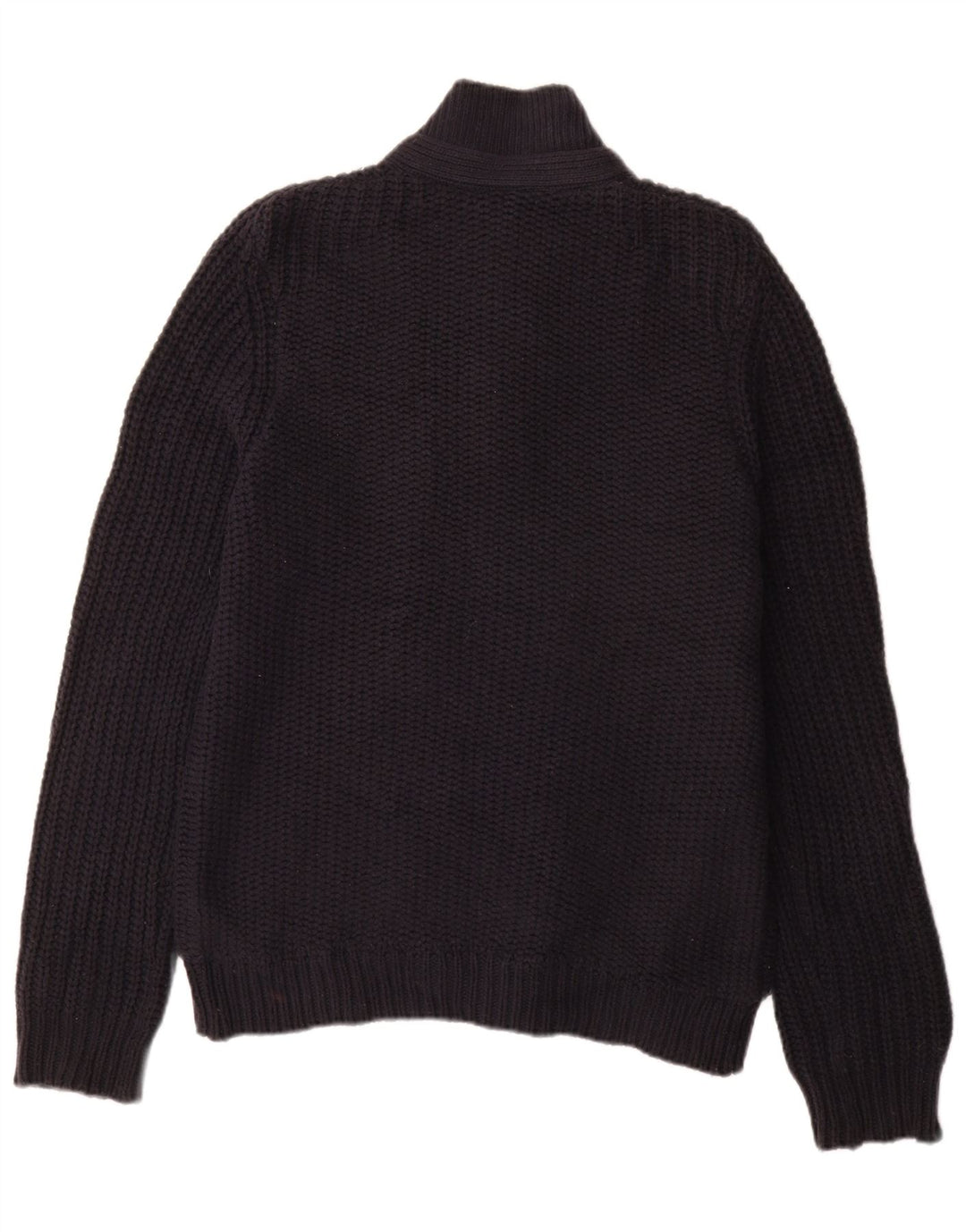 TED BAKER Herren-Strickjacke, Größe 4, groß, marineblaue Baumwolle