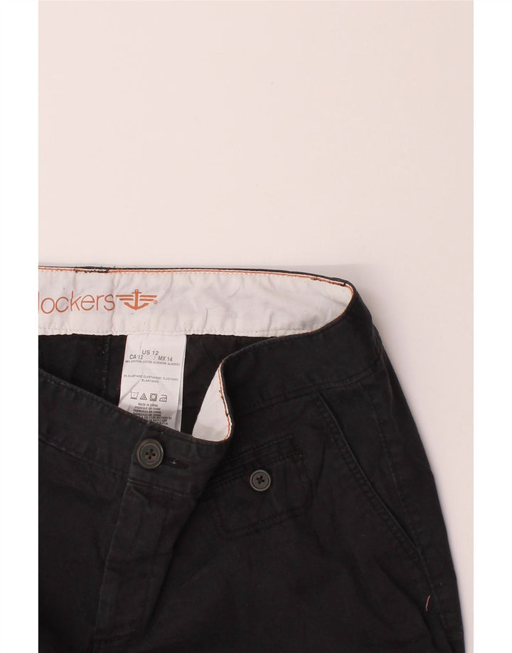 DOCKERS Womens Chino Shorts US 12 Large W34  Black Cotton Vintage Dockers and Second-Hand Dockers from Messina Hembry 