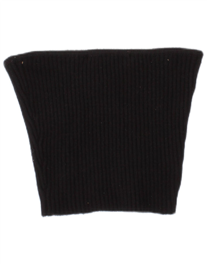 Zara Womens Off Shoulder Crop Top Small Black Viscose