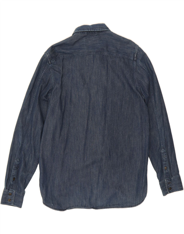 VANS Mens Denim Shirt Small Navy Blue Cotton Vintage Vans and Second-Hand Vans from Messina Hembry 