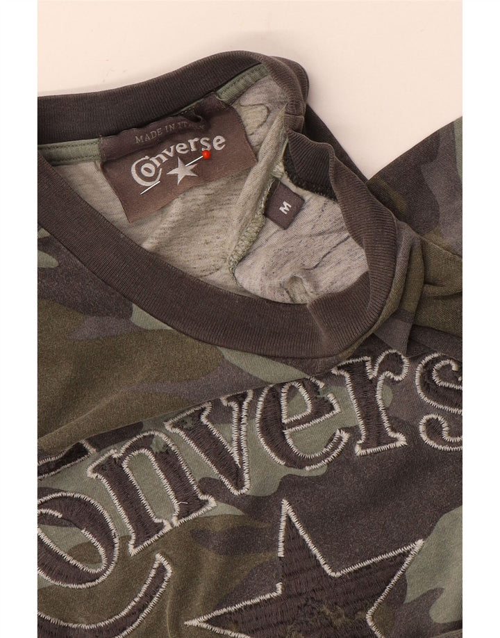 Converse Herren Grafik-T-Shirt-Oberteil, mittlere Khaki-Tarnung