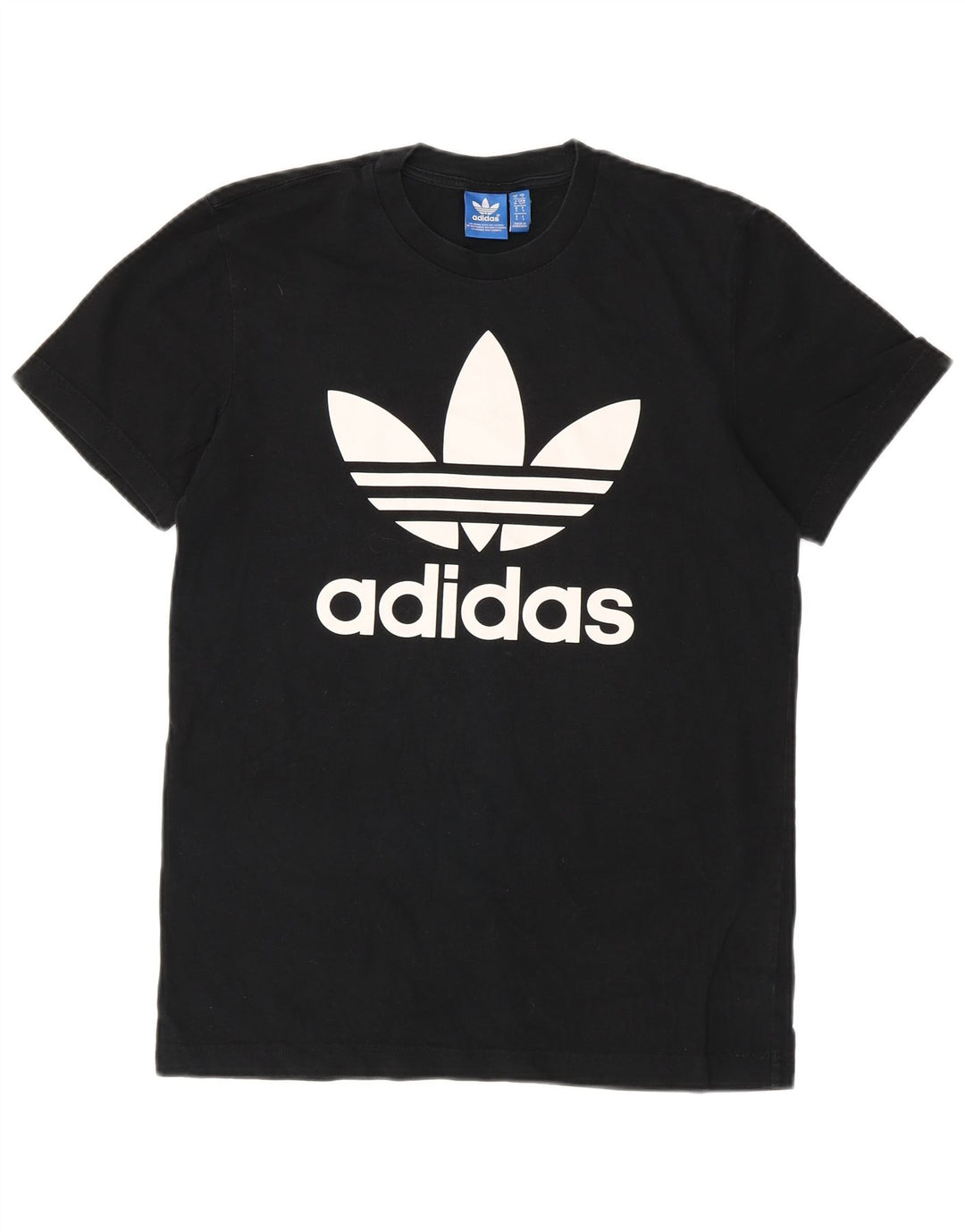ADIDAS Herren Grafik T-Shirt Top Small Schwarz Baumwolle
