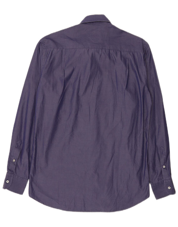 Paul & Shark Herrenhemd, Größe 40, mittelviolette Baumwolle