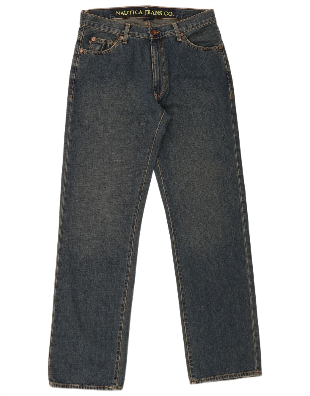 Nautica Herren Straight Jeans W30 L32 Blaue Baumwolle