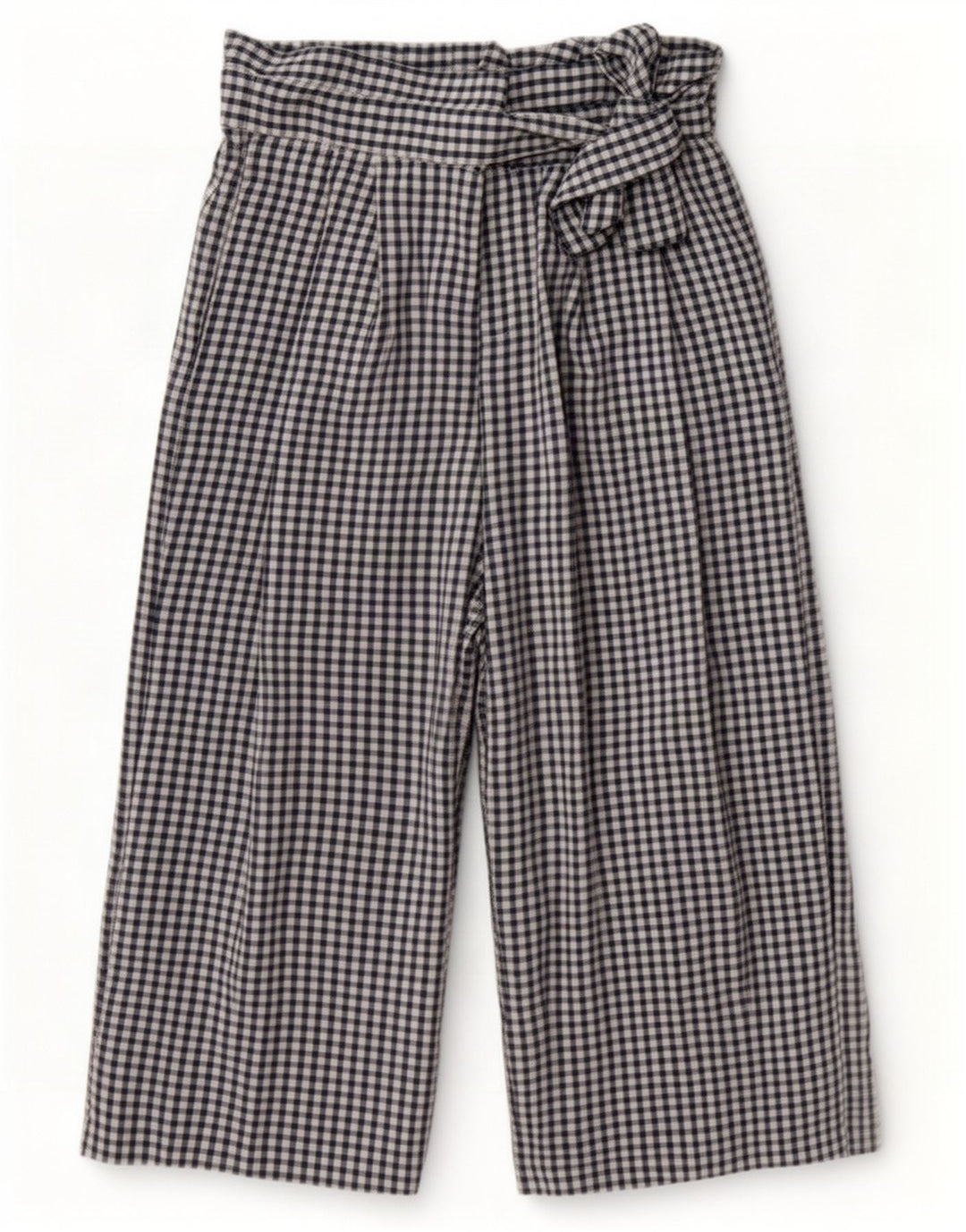 Zara Damen Cullotes Caprihose Medium W28 L22 Marineblau Gingham